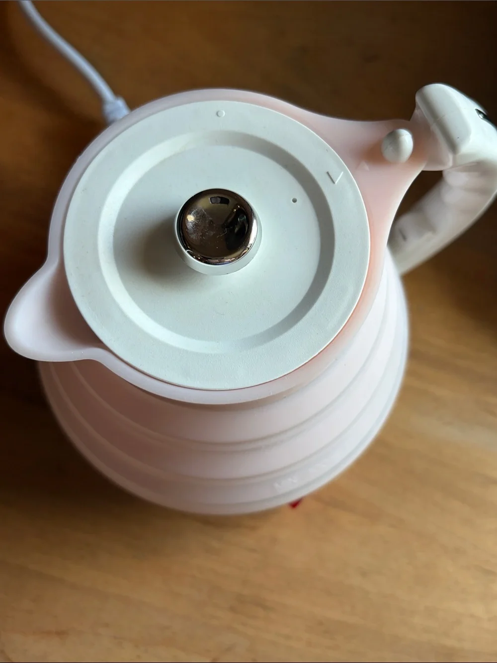 Pink Collapsible Electric Kettle Travel Case